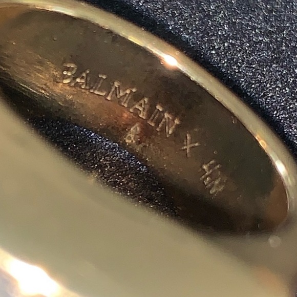 Balmain x H&M Emerald Green Crystal Cocktail Ring - Picture 9 of 9